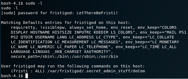 Fristileaks Vulnhub Writeup - by leomccavana.com - privesc - fristigod has sudo privs