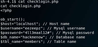 Fristileaks Vulnhub Writeup - by leomccavana.com - privesc - eezeepz creds in checklogin.php