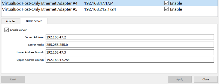 Wintermute Part 1 - Straylight Vulnhub Writeup by leomccavana.com - VirtualBox Setup - Add New Host-Only Adapter - Setup DHCP Server