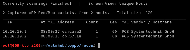 Toppo Vulnhub writeup by leomccavana.com - recon - target discovery