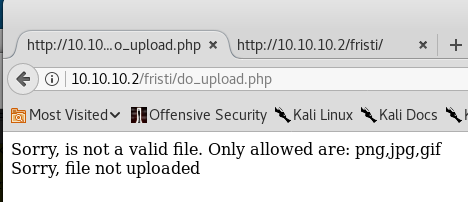 Fristileaks Vulnhub Writeup - by leomccavana.com - web exploitation - PHP file upload failed