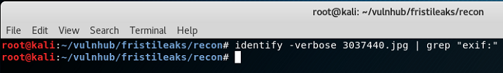 Fristileaks Vulnhub Writeup - by leomccavana.com - Web Recon - Using imageMagik identify to find exif data