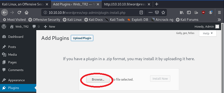 Wordpress Webshell by leomccavana.com - Browsing for the zip file